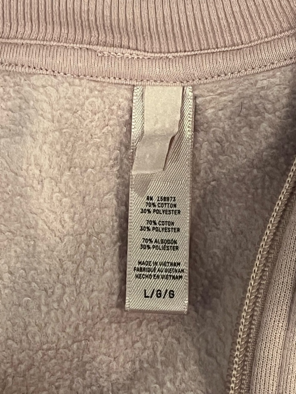 SKIMS Cotton Cropped Half-Zip Sweatshirt in Dusk - Picture 6 of 6